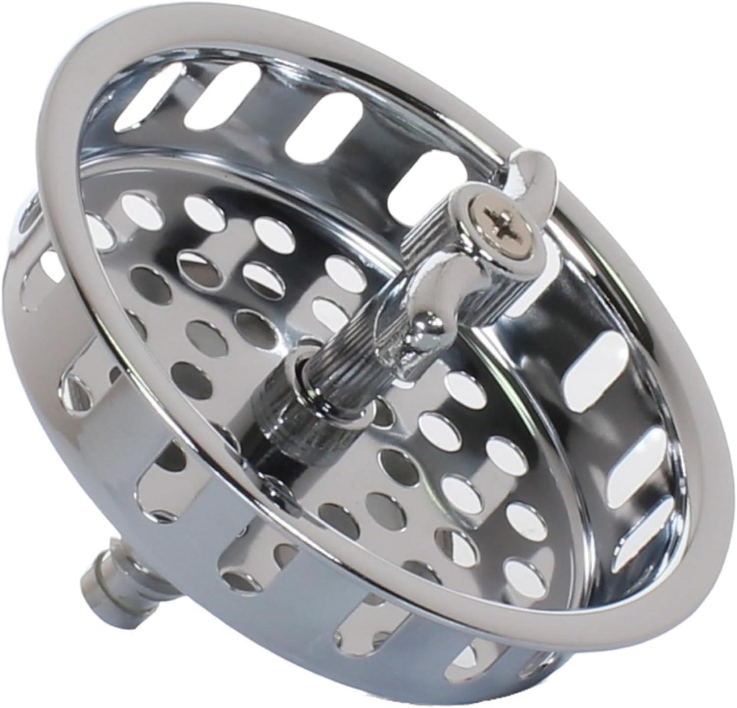 Mr. Scrappy 21-DSB-PC Kitchen Sink Drain Assembly with Twist Lock Basket Strainer