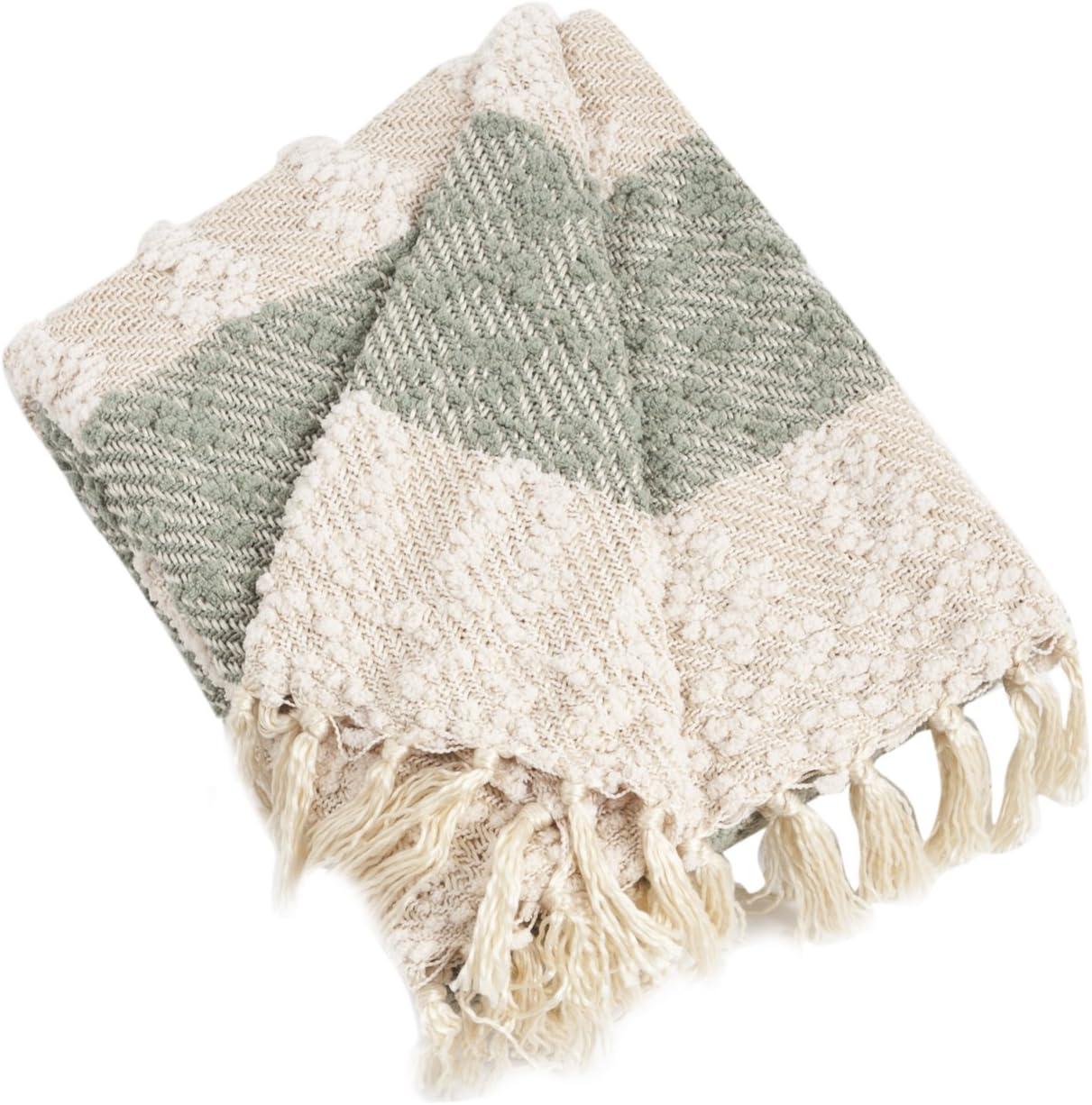 Multicolor Faux Fur Reversible Striped Throw Blanket