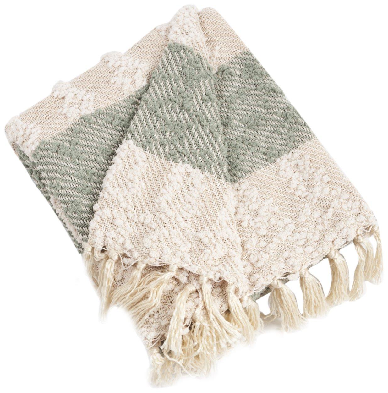 Saro Sevan Collection Hand Woven Throw Blanket