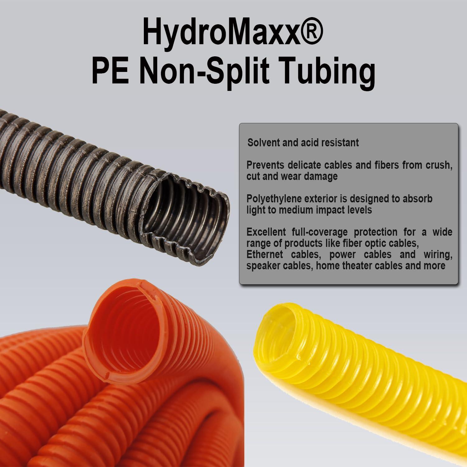 100 ft Orange Flexible Corrugated PVC Tubing Wire Loom