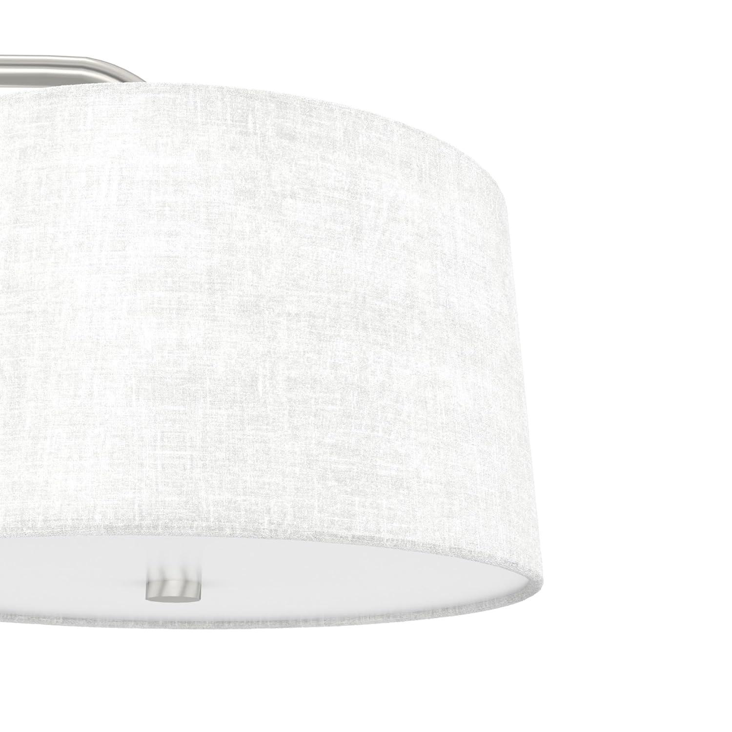 Hunter - Cottage Hill 4-light Brushed Nickel, Large Chandelier, Dimmable, Modern Style, Linear Shaped, for Bedrooms, Kitchens, Dining, Living Rooms - 19892