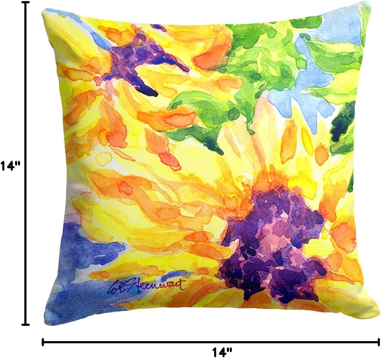 Caroline's Treasures Sunflowers Floral Indoor/Outdoor Throw Pillow