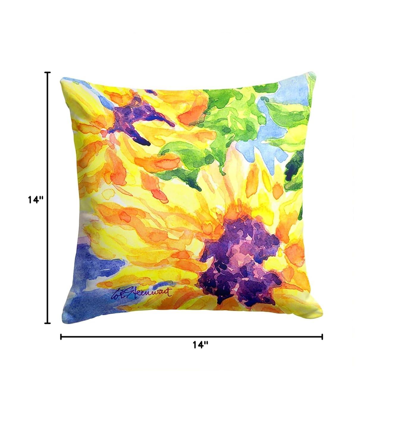 Caroline's Treasures Sunflowers Floral Indoor/Outdoor Throw Pillow