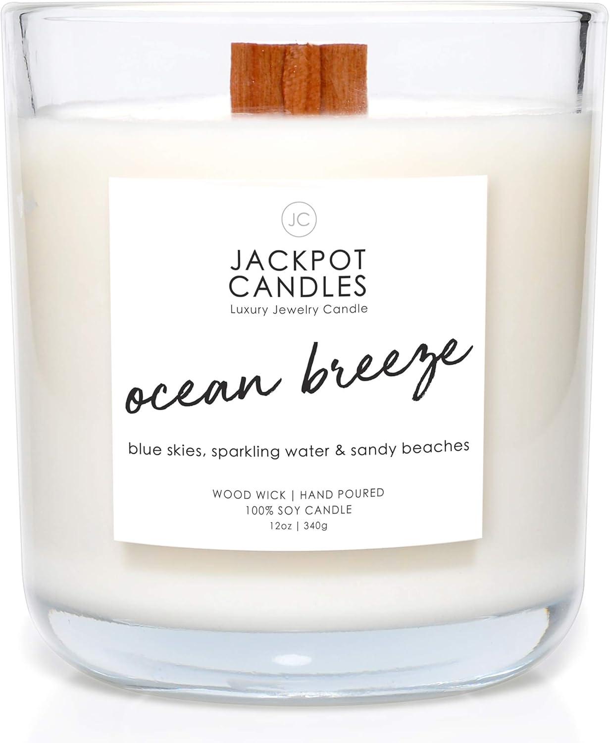 Ocean Breeze Candle with Ring Inside (Surprise Jewelry Valued at $15 to $5,000) Ring Size 9