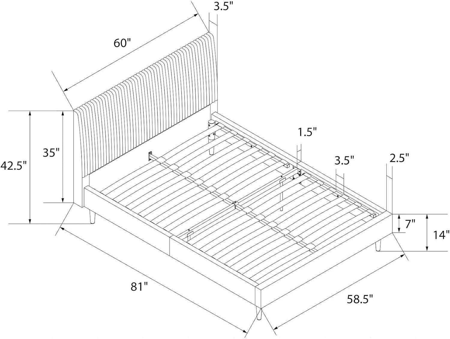 Daphne Upholstered Platform Bed