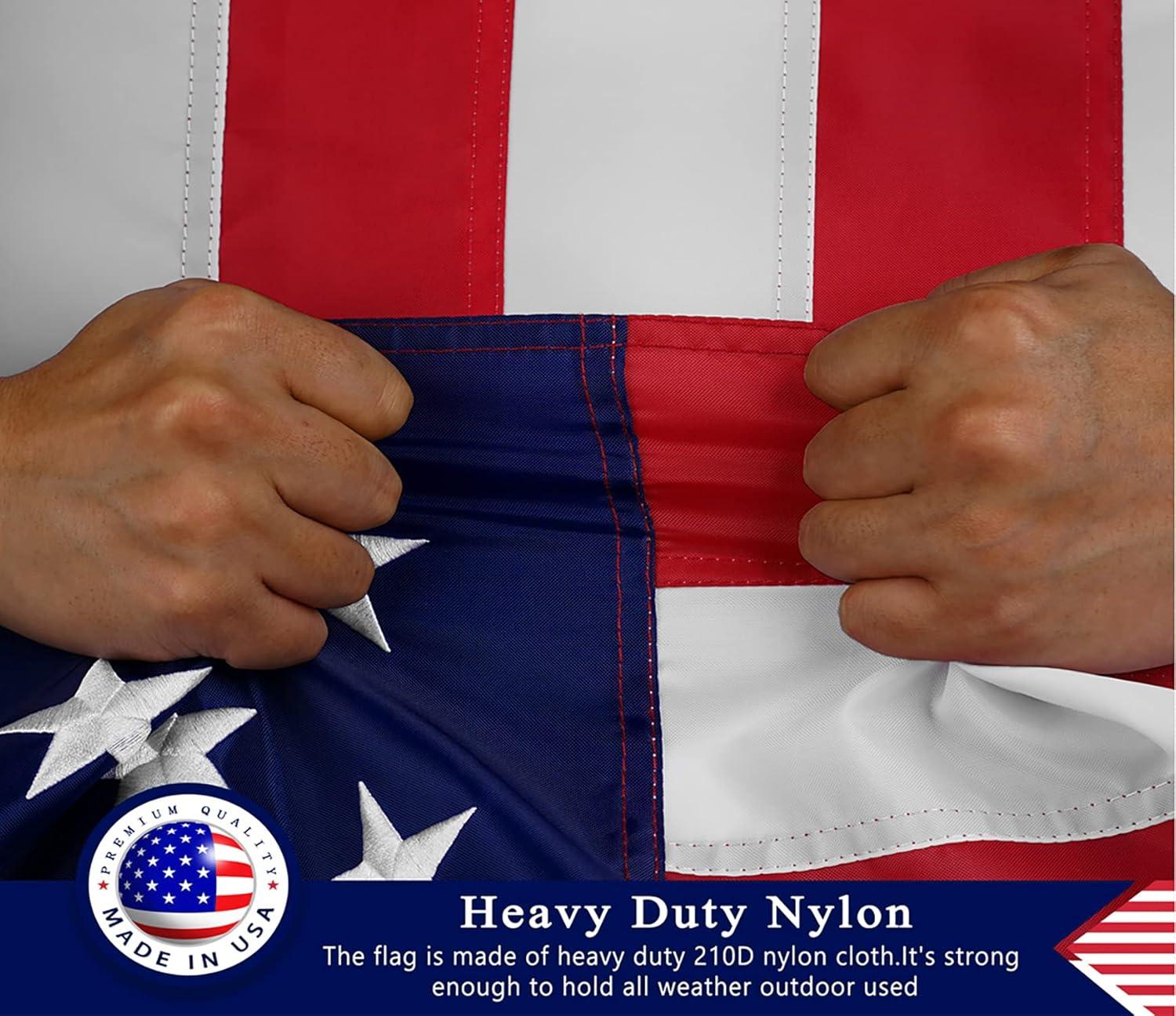 American Flag 3x5 ft Heavy Duty Nylon with Brass Grommets