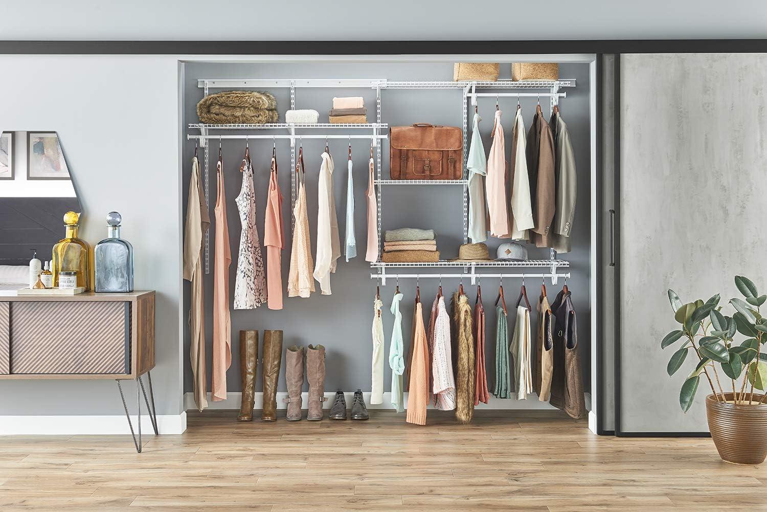 ShelfTrack 60" W - 96" W Closet System Starter Kit
