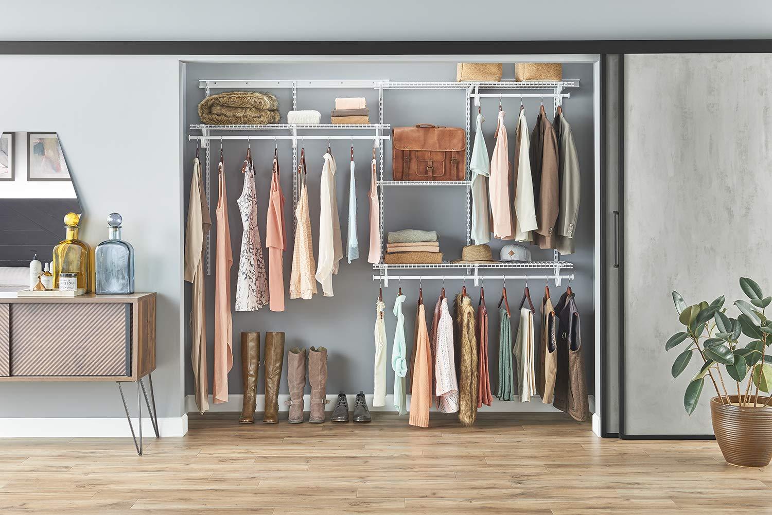 ShelfTrack 60" W - 96" W Closet System Starter Kit
