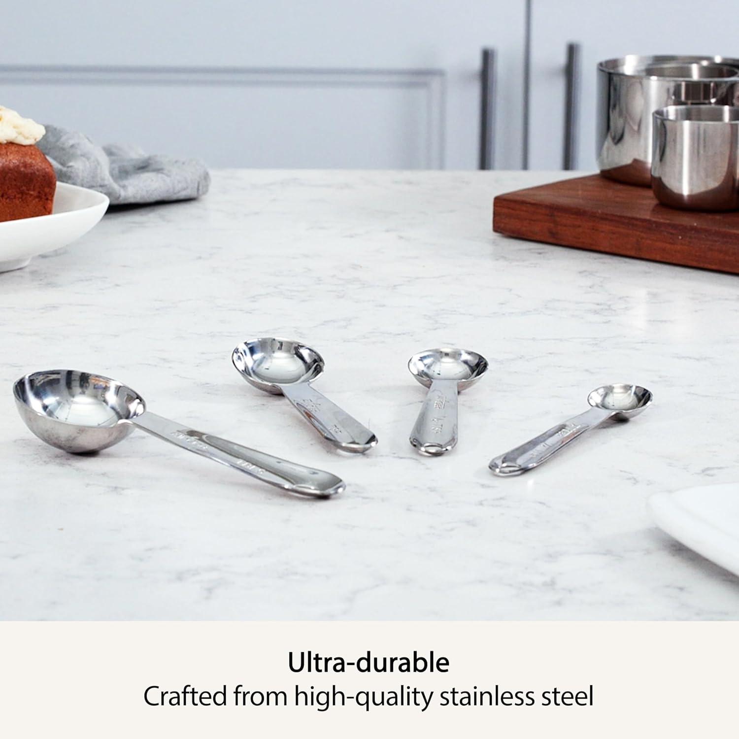 Stainless Steel Dishwasher Safe Measuring Spoon Set