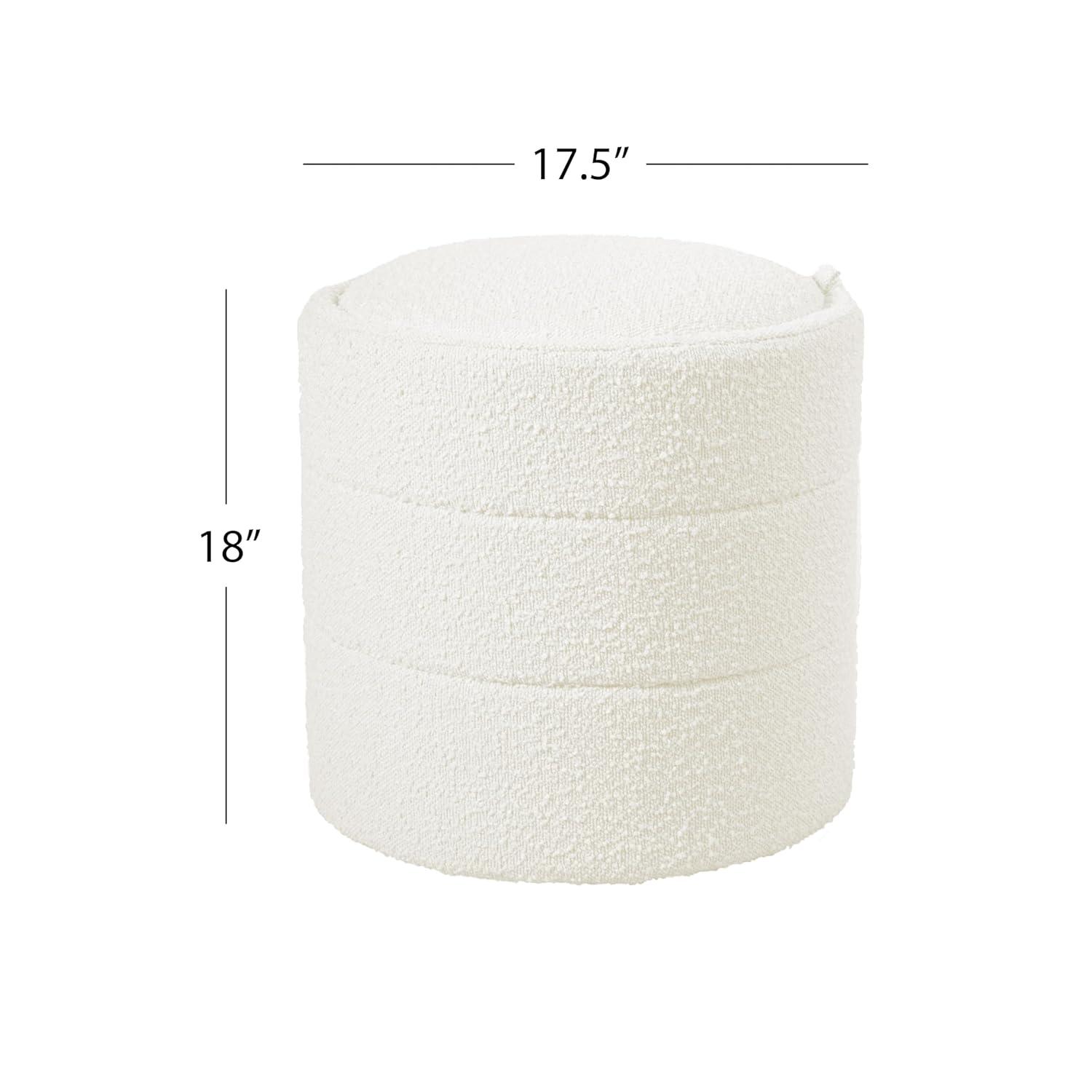 George Oliver Round Upholstered Ottoman