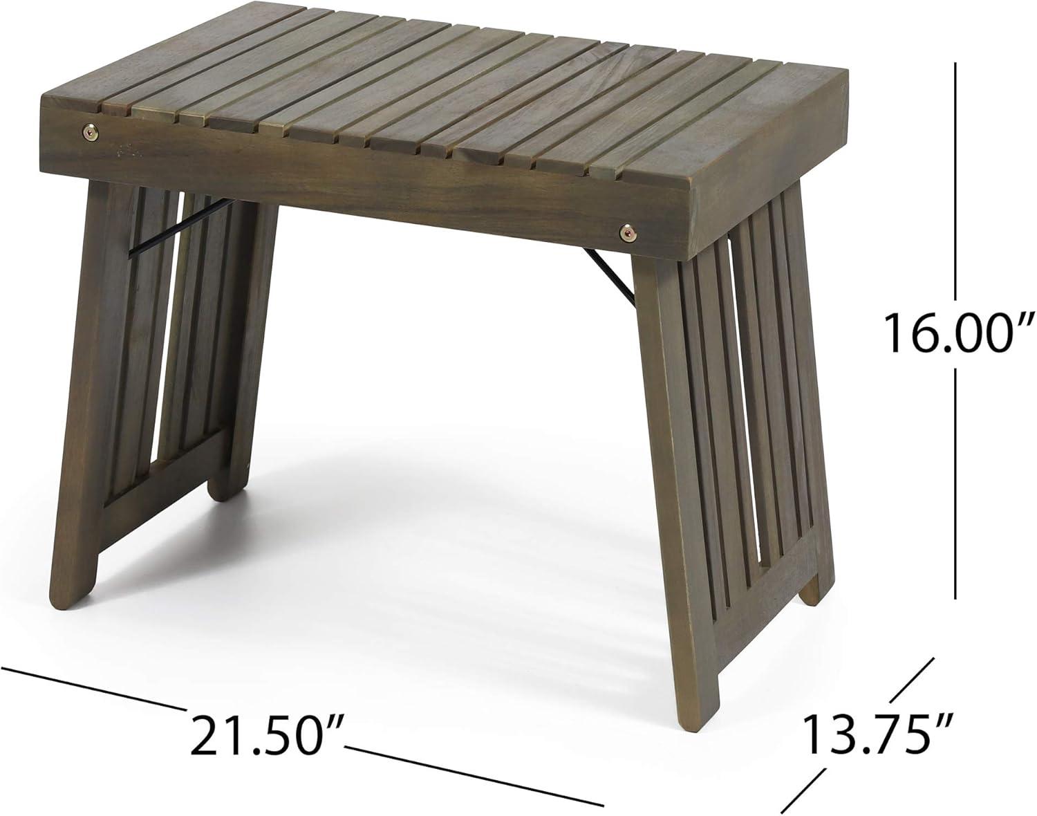 Kyoto Acacia Wood Folding Side Table: Compact, Water-Resistant Patio Furniture - Christopher Knight Home