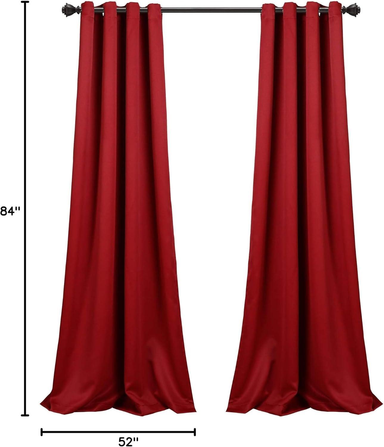 Lush Decor Solid Color Grommet Single Curtain Panel