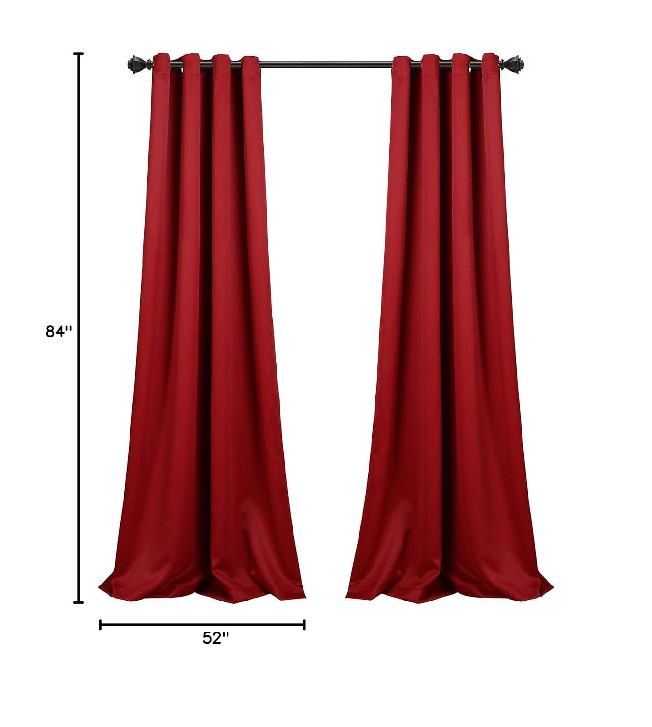 Lush Decor Solid Color Grommet Single Curtain Panel