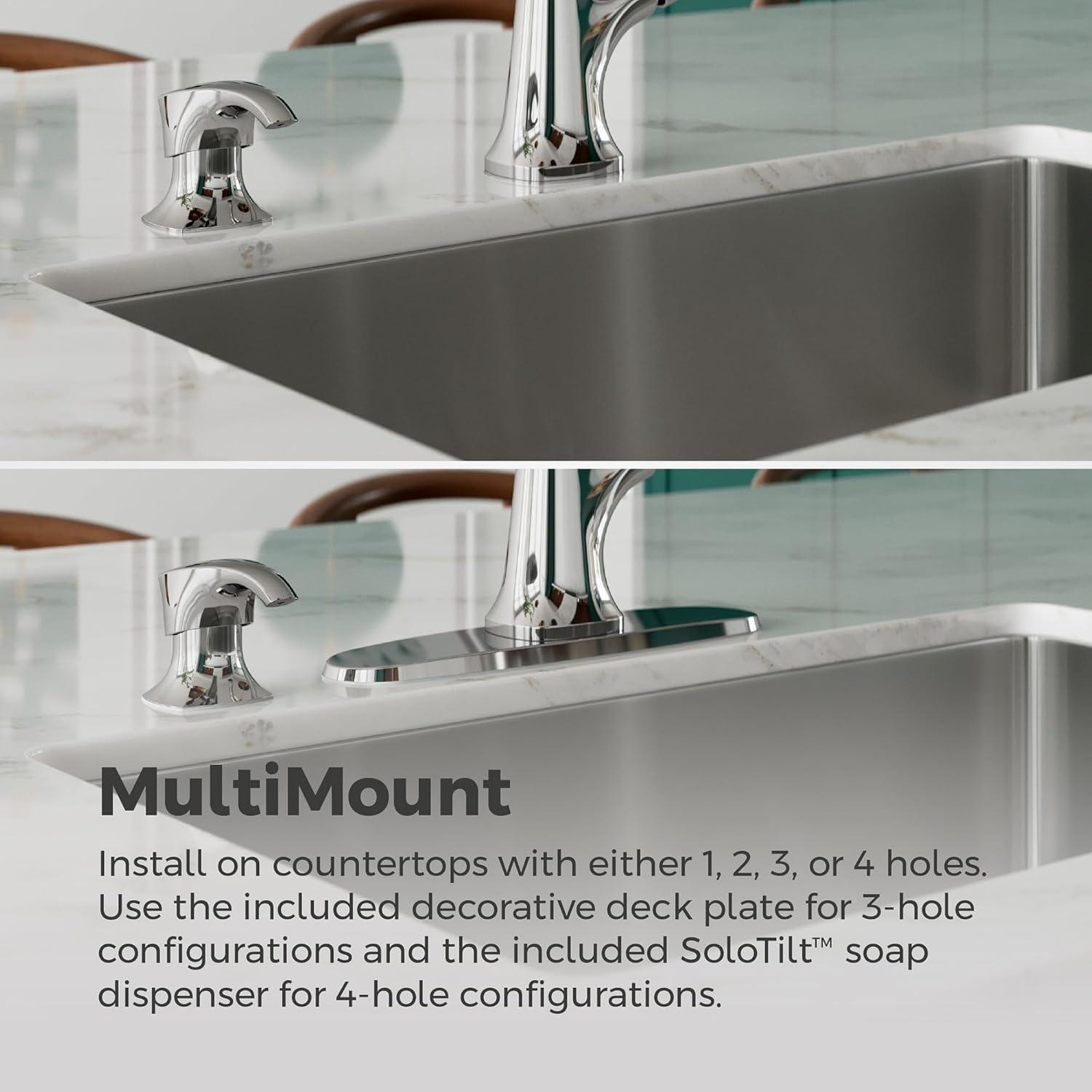 Pfister Ridgeline Kitchen Faucet with Pull Down Sprayer and Soap Dispenser, Single Handle, High Arc, Polished Chrome Finish, F5297RGC