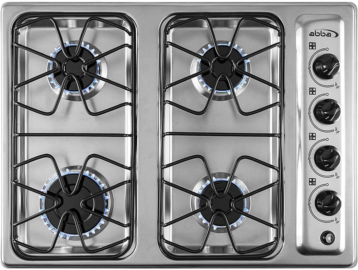 24-Inch Stainless Steel 4-Burner Gas Cooktop