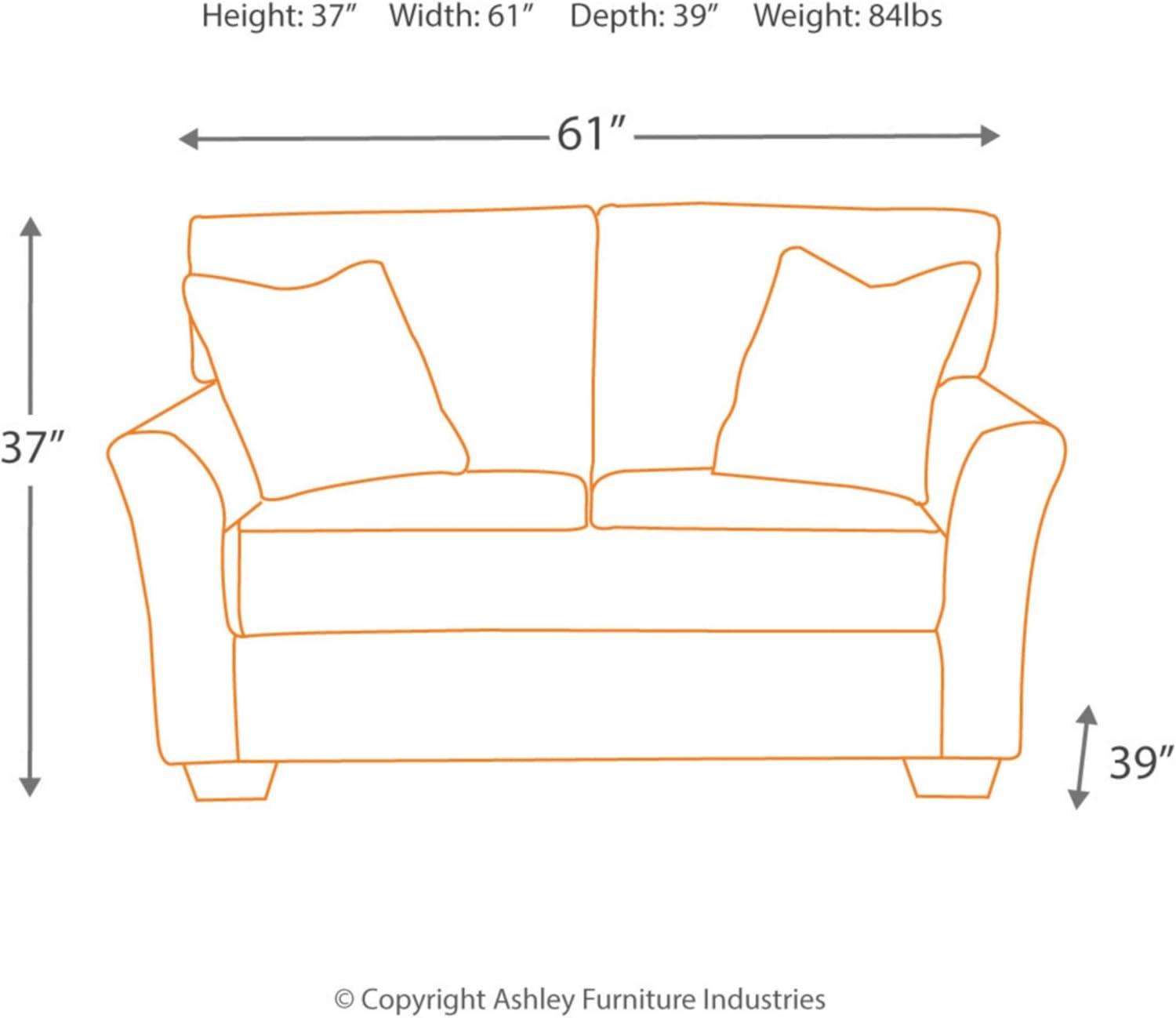 Ashley Furniture Tibbee Loveseat in Slate