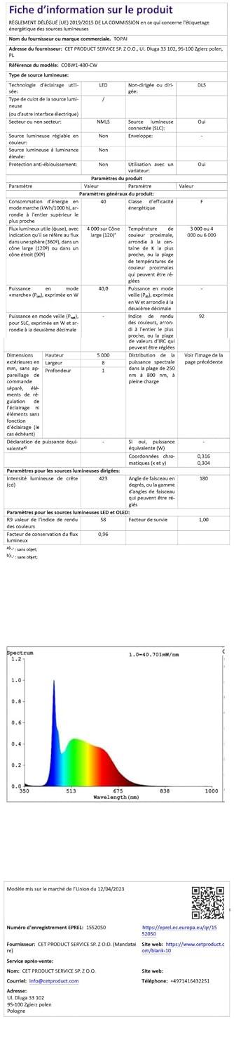 12V COB LED Strip Light Daylight White 5000K Waterproof IP65 480LEDs/M Super Bright 4000Lm CRI>90 16.4ft/5M Dotless High Density Cuttable Flexible for Cabinet Home DIY Lighting Projects