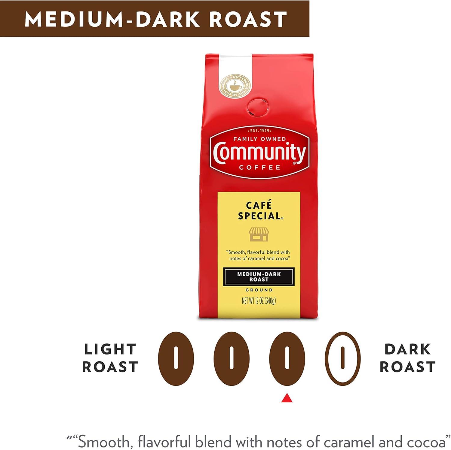 Community Coffee Café Special Medium-Dark Roast Ground 32 oz Gable Top