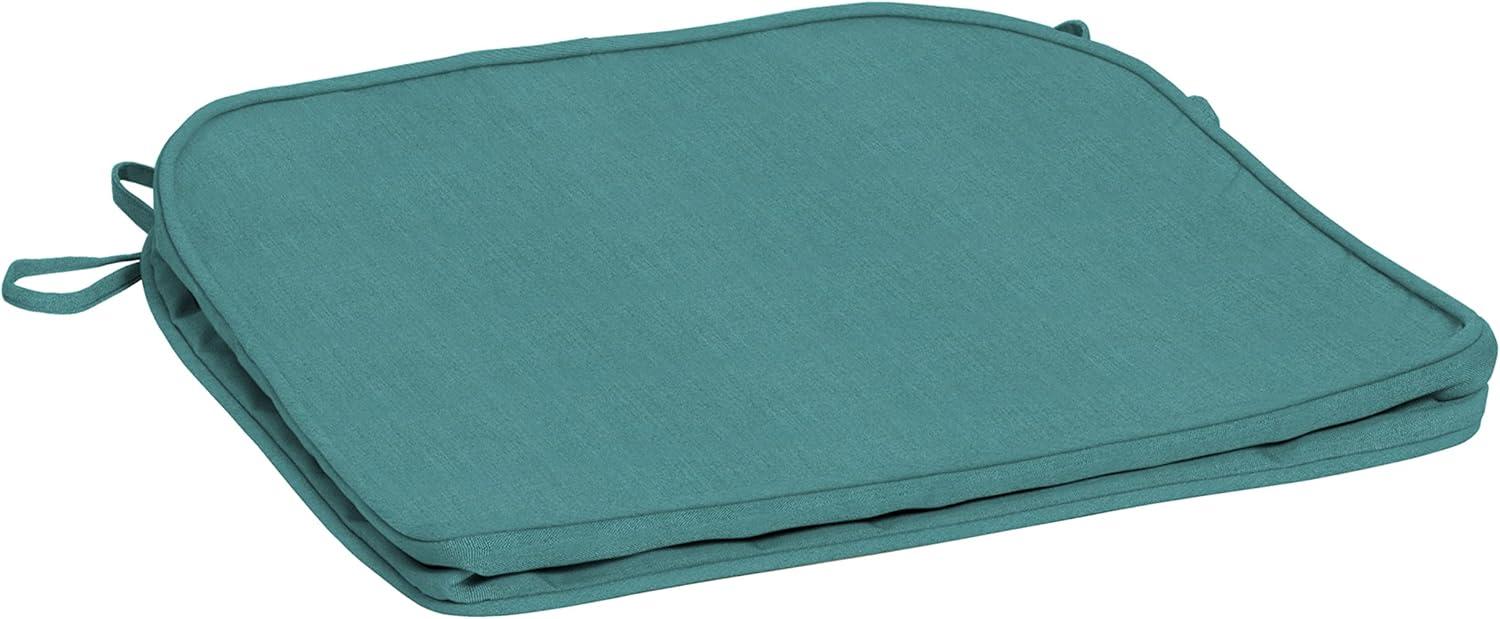 Arden Selections ProFoam EverTru Acrylic 19 x 20 x 3.5 Inch Rounded Back Outdoor Dining Cushion, Aqua