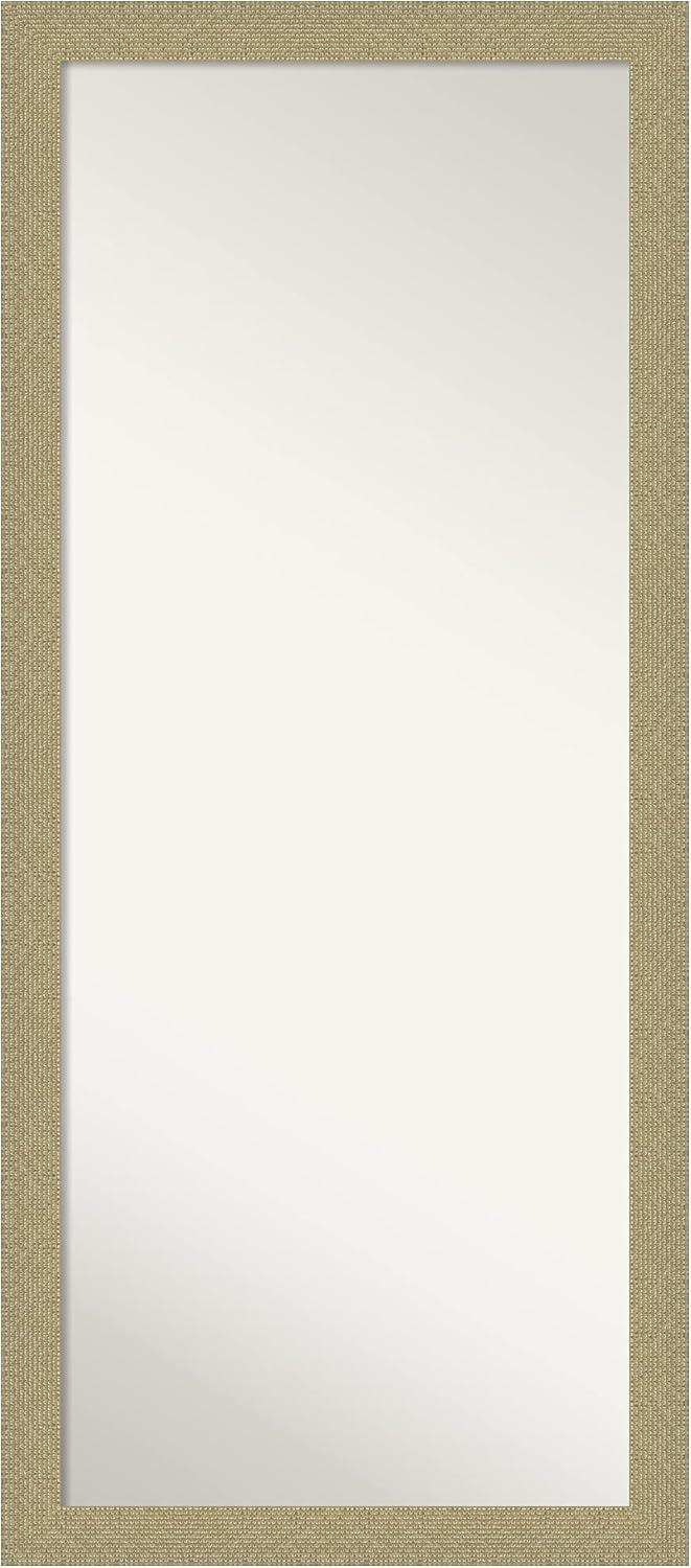 28" x 64" Non-Beveled Mosaic Gold Full Length Floor Leaner Mirror - Amanti Art: Large, Elegant Design, Easy to Mount