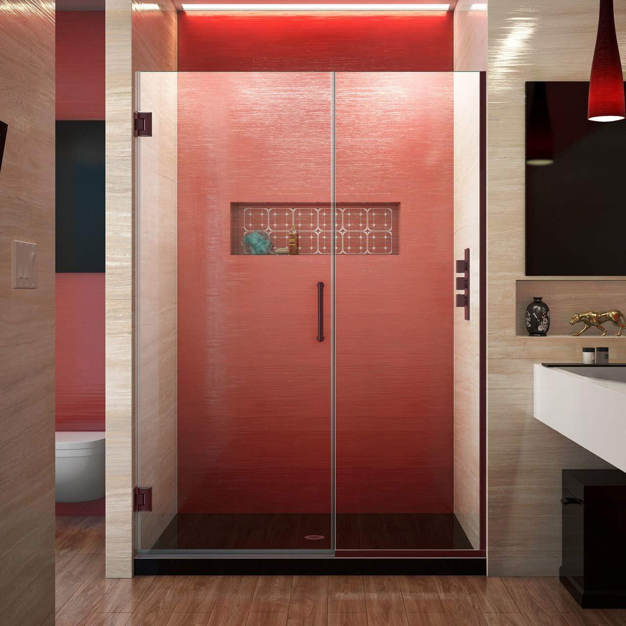 Unidoor Plus 46" W x 72" H Pivot Frameless Shower Door with ClearMax™ Technology