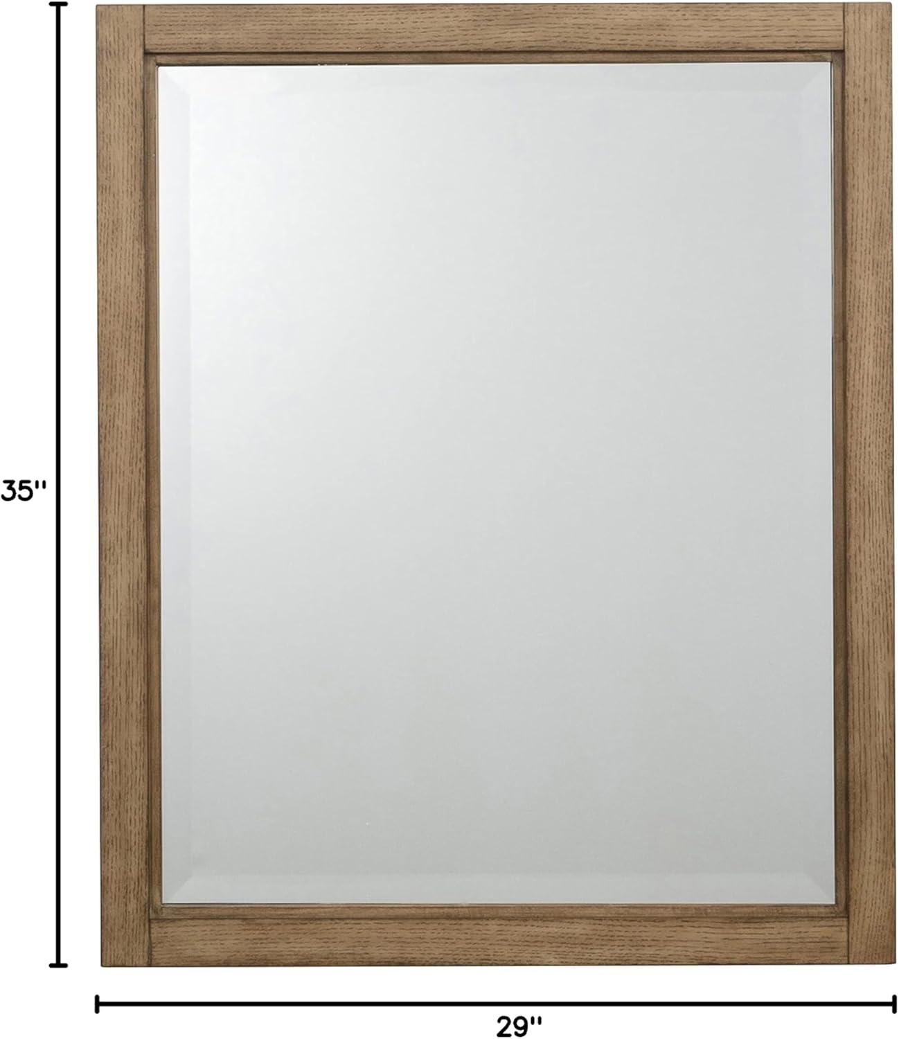 Mercury Row® Bucher Solid And Engineered Wood Flat Mirror