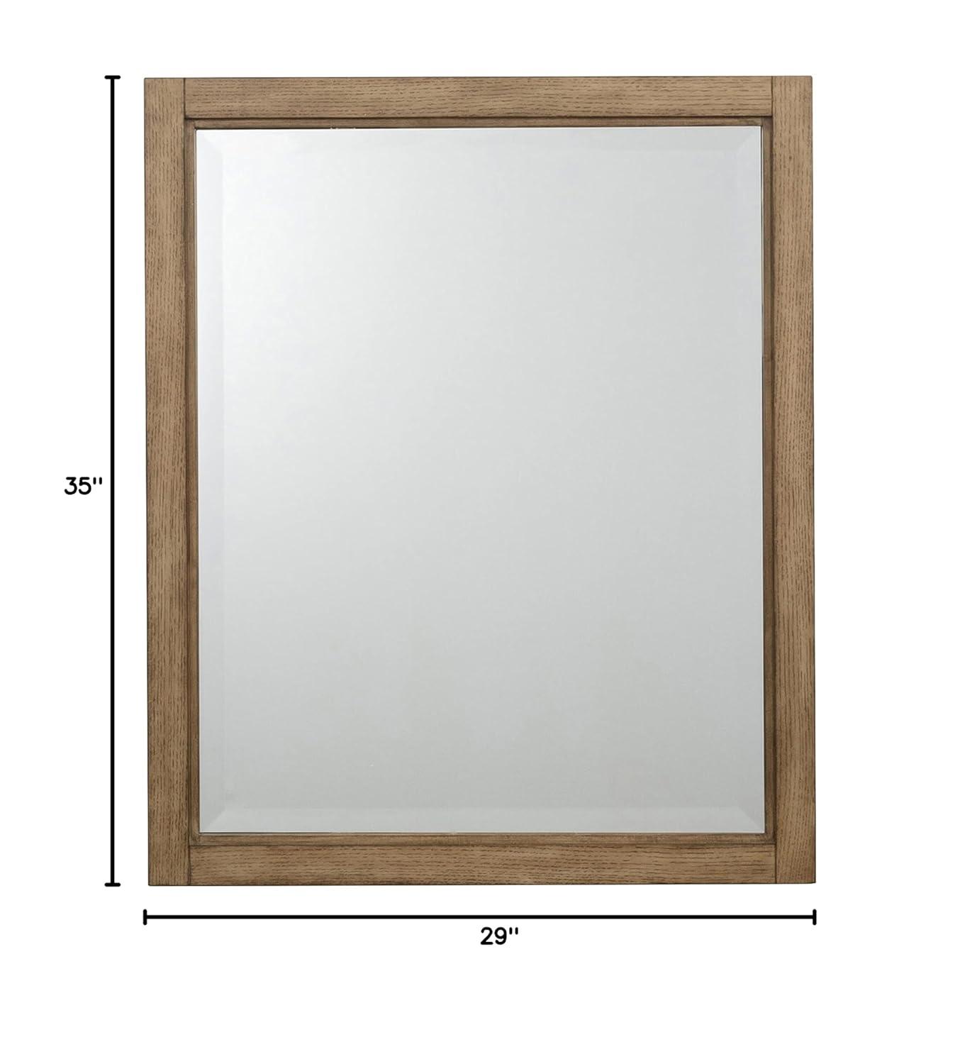 Mercury Row® Bucher Solid And Engineered Wood Flat Mirror