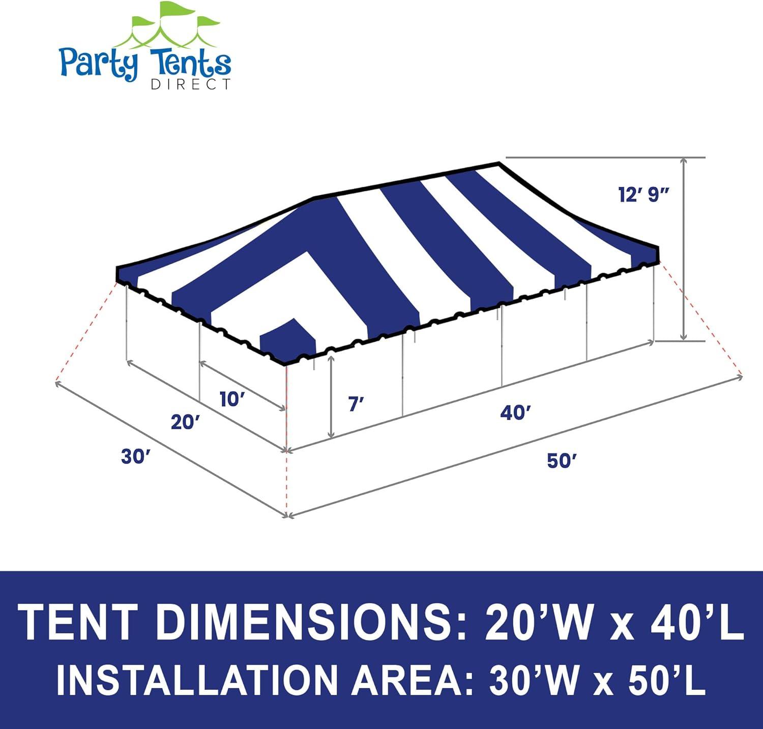 Party Tents Direct Weekender Outdoor Canopy Pole Tent with Sidewalls