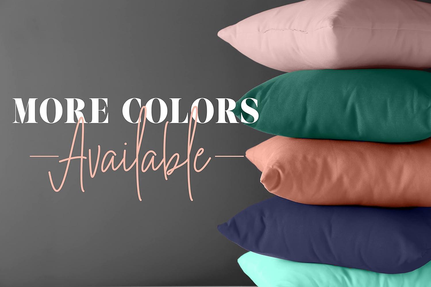 Elegant Comfort 4-PACK Solid Pillowcases 1500 Premium Hotel Quality Microfiber - Smooth Weave, Wrinkle and Stain Resistant, Easy Slip-On, 4-Piece Set, Standard/Queen Pillowcase, Black