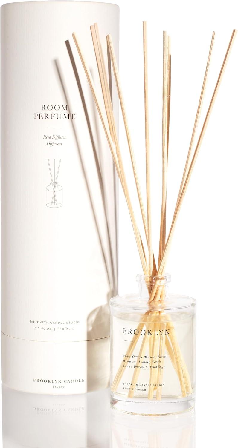 Brooklyn Sage and Cassis Reed Diffuser with Rattan Reeds