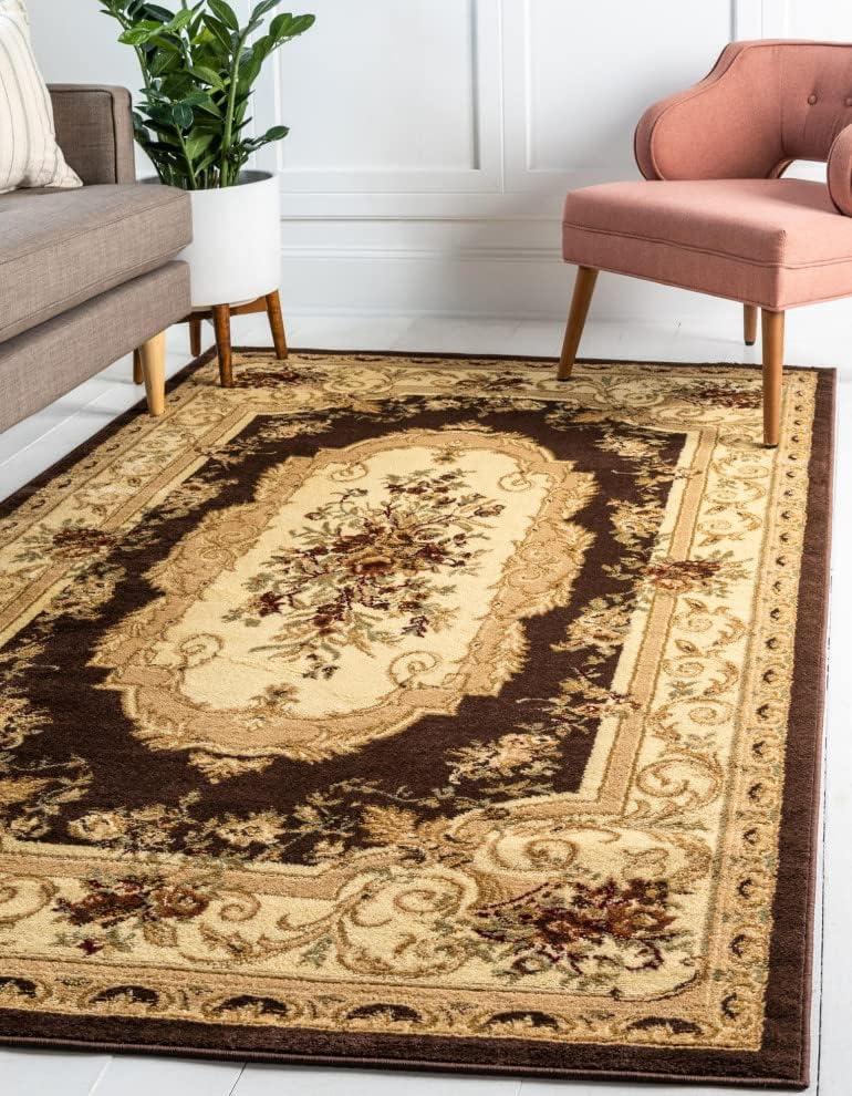 Unique Loom Versailles Collection Area Rug - Henry (10' 6" x 16' 5" Rectangle Brown/Cream)