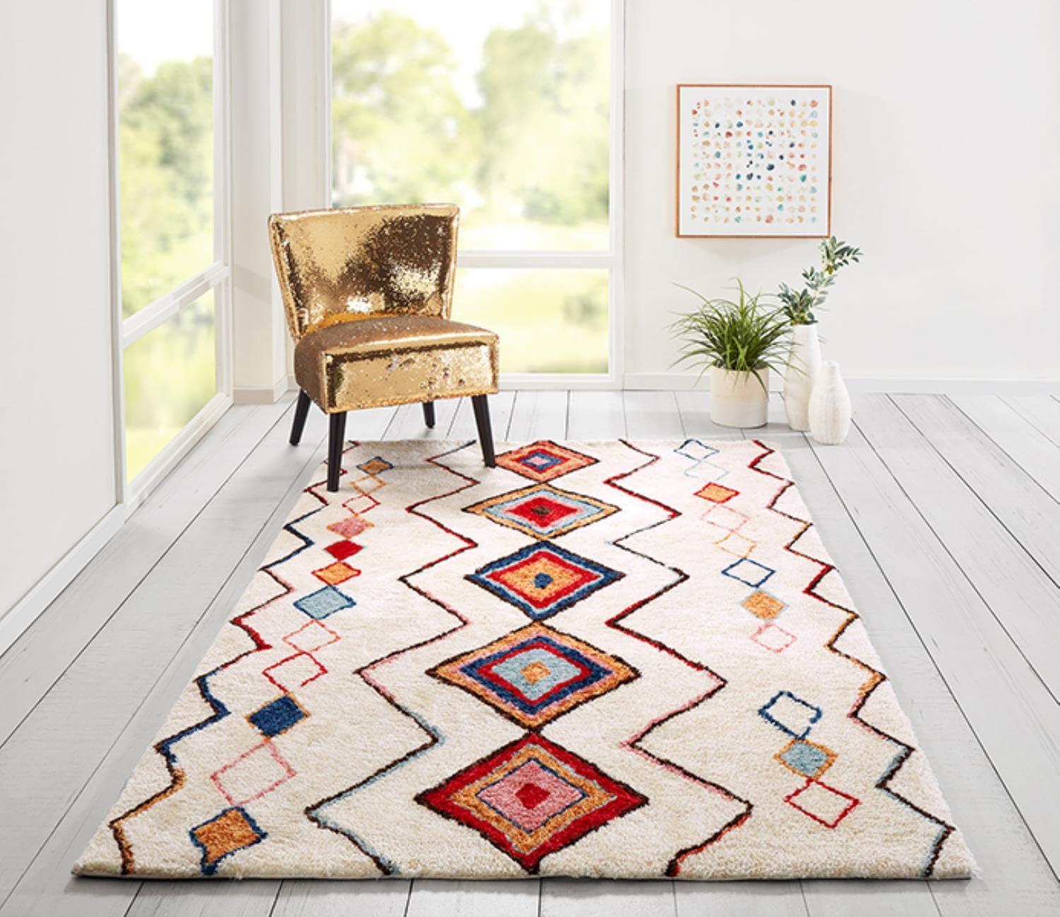 Novogratz Bungalow Olivia Tufted Red/Cream Rug