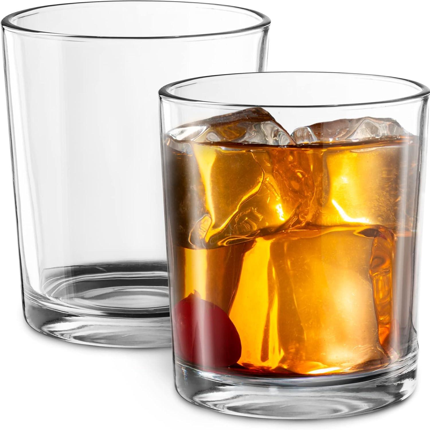 Kook Whiskey Glasses, Great for Bourbon, Scotch and Rum, 14 oz, Set of 6