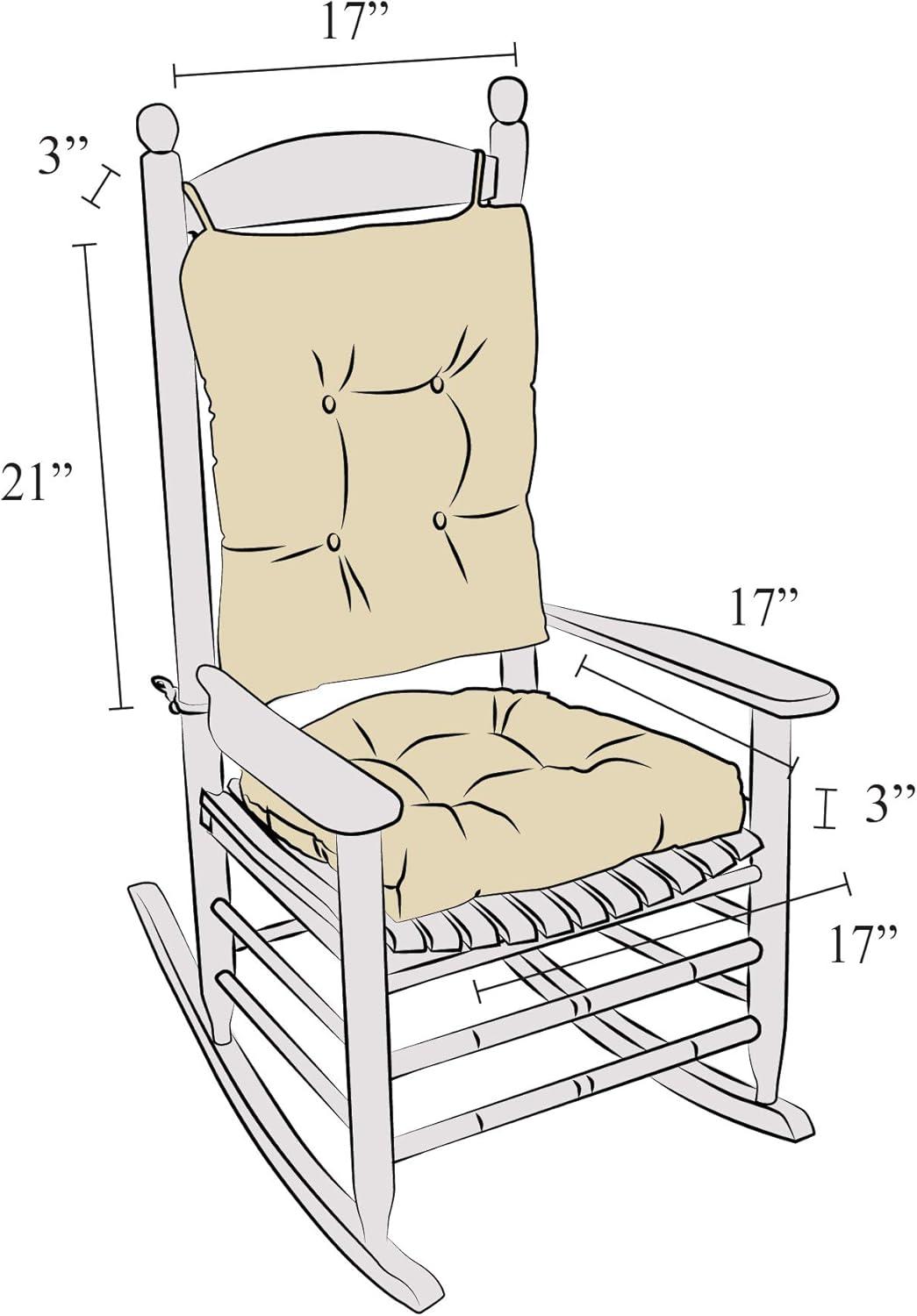 Klear Vu Outdoor 3'' Rocking Chair Seat / Back Cushion
