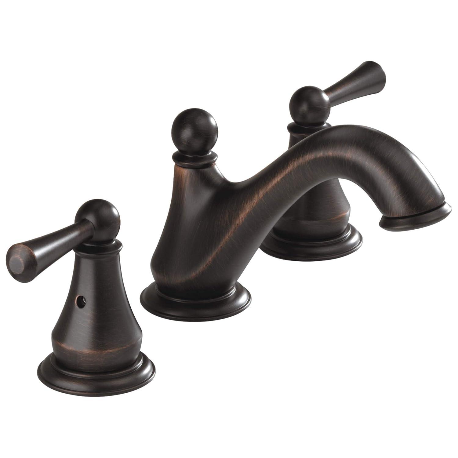 Delta Haywood Widespread Bathroom Faucet 3 Hole, 2-handle Bathroom Sink Faucet with Drain Assembly 35999LF-SS