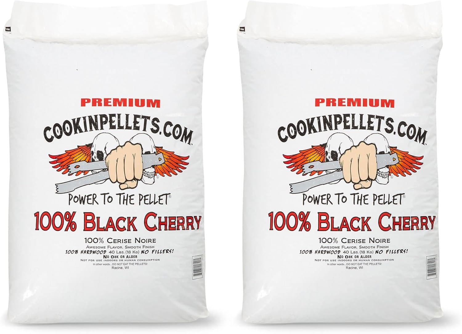 CookinPellets 40lb Black Cherry Grill Smoker Hardwood Wood Pellets (2 Pack)