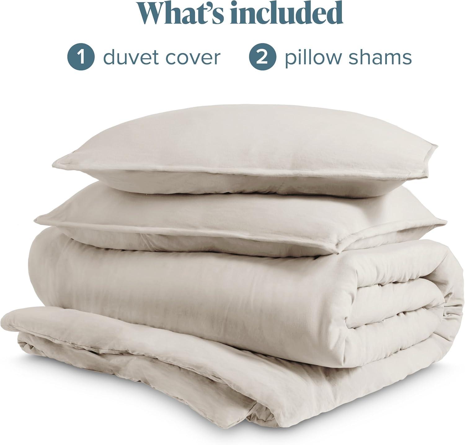 Bare Home Washed Microfiber Duvet Cover Set