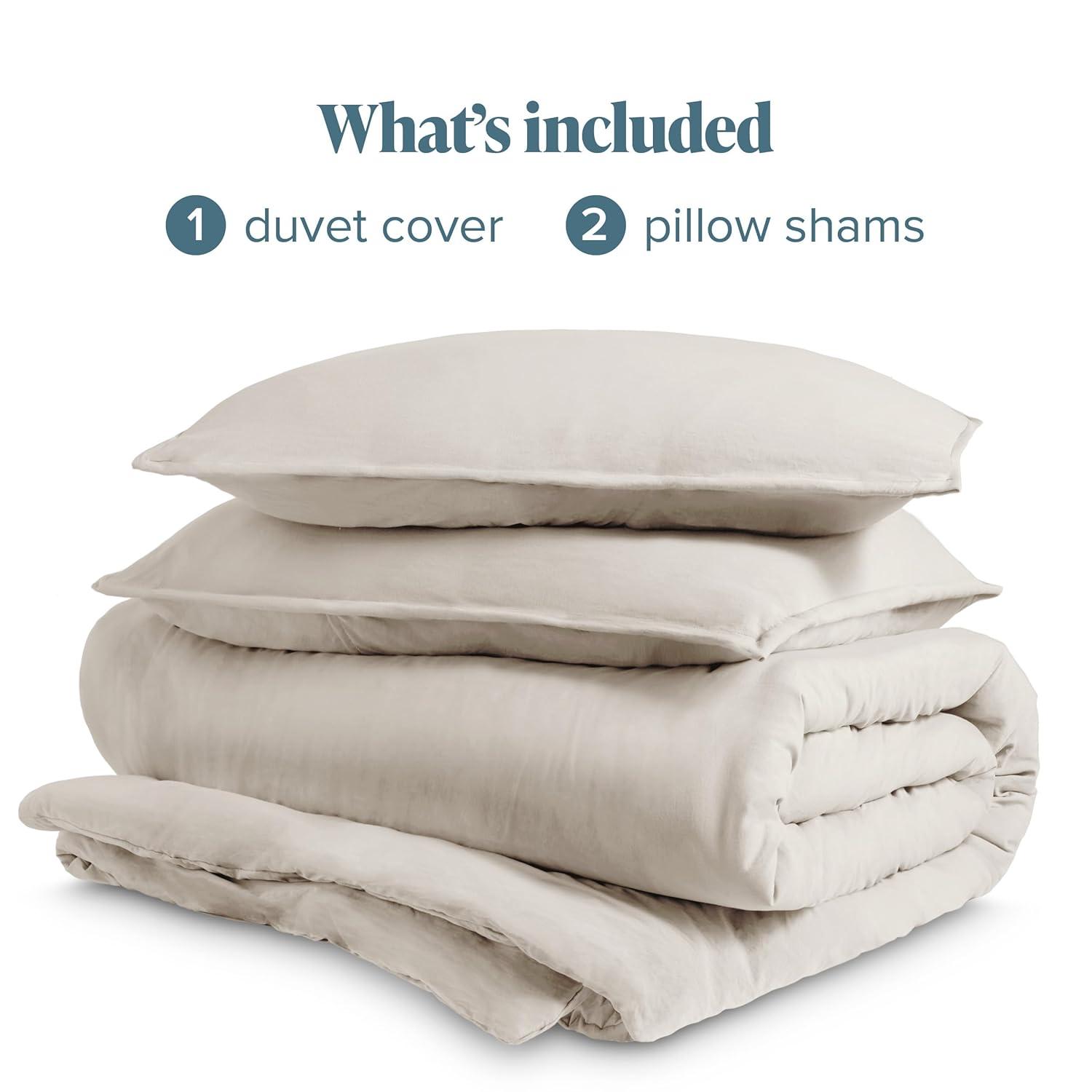 Bare Home Washed Microfiber Duvet Cover Set
