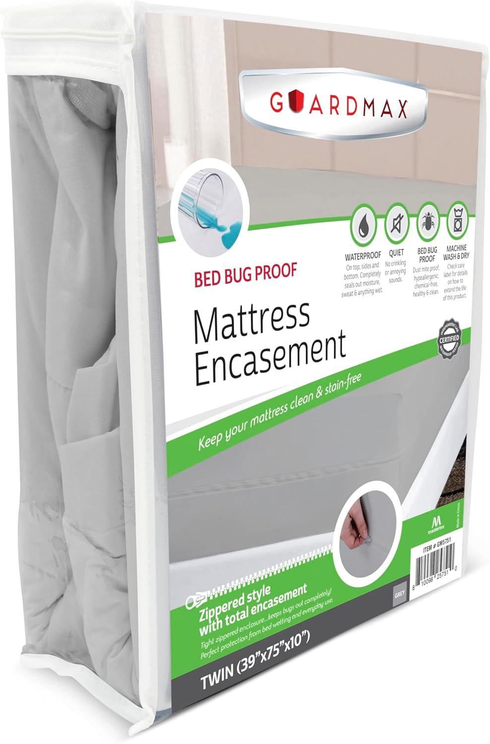 Guardmax Waterproof Mattress Protector Encasement with Zipper