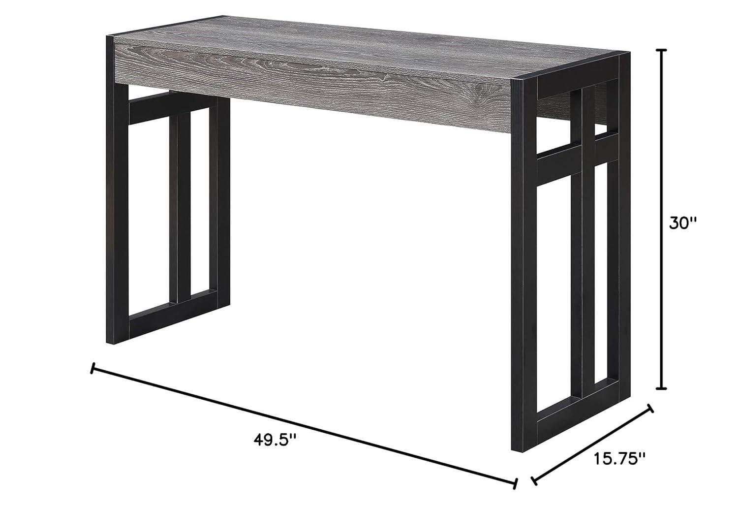 Convenience Concepts Monterey Console Table, Weathered Gray/Black