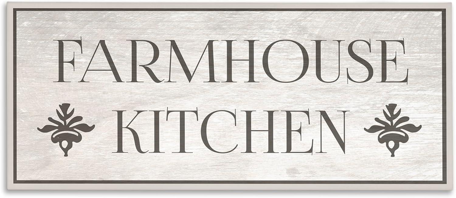 Stupell Farmhouse Kitchen Typography Canvas Art, 10 x 1.5 x 24