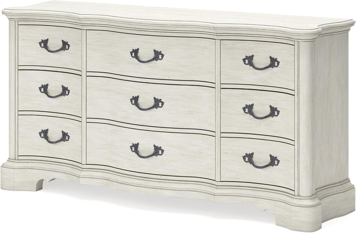 Antique White 72" Traditional Dresser with Dovetail Drawers