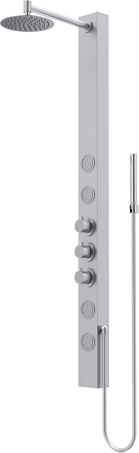 Sutton 58" H X 4" W EZDivert™ 4-Jet Shower System with Hand Shower Wand and Adjustable Shower Head