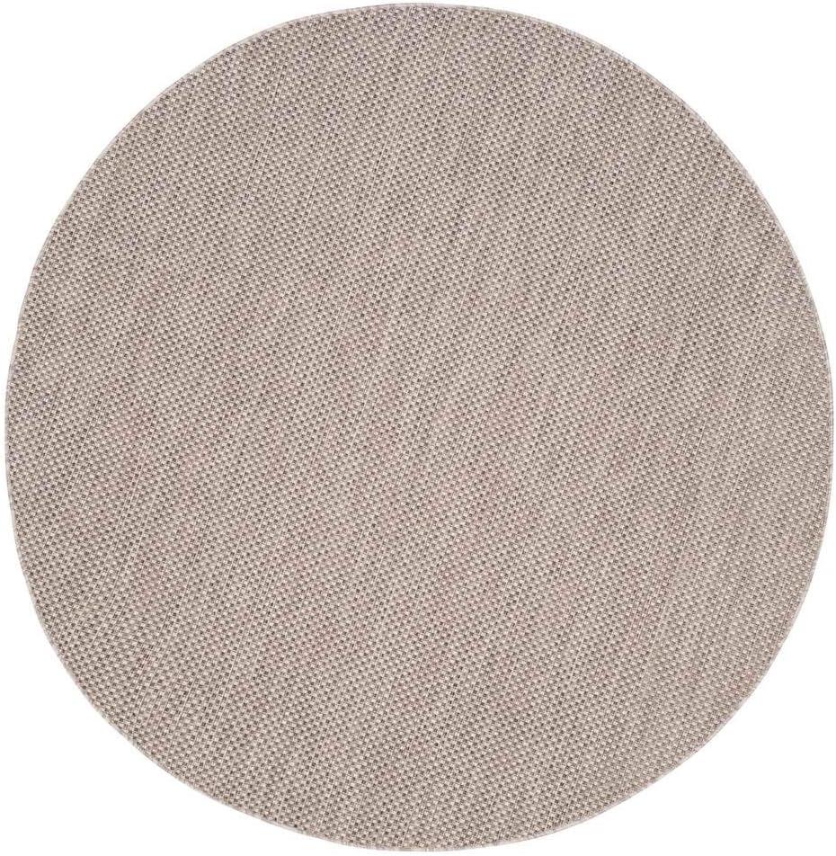 Courtyard CY8521 Power Loomed Indoor/Outdoor Area Rug - Beige/Brown - 5' round - Safavieh.