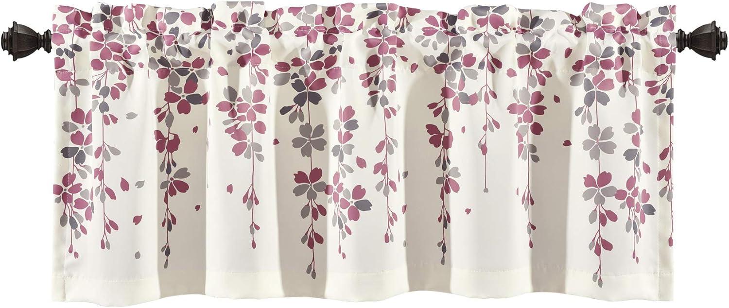 Floral Tailored 52'' W Window Valance