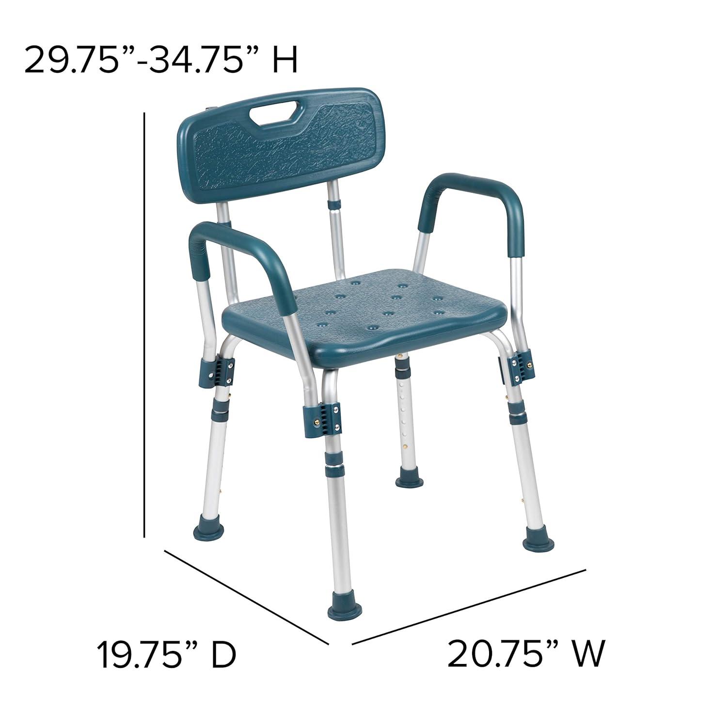 Jane 300 Lb. Capacity Quick Release Back & Arm Shower Chair