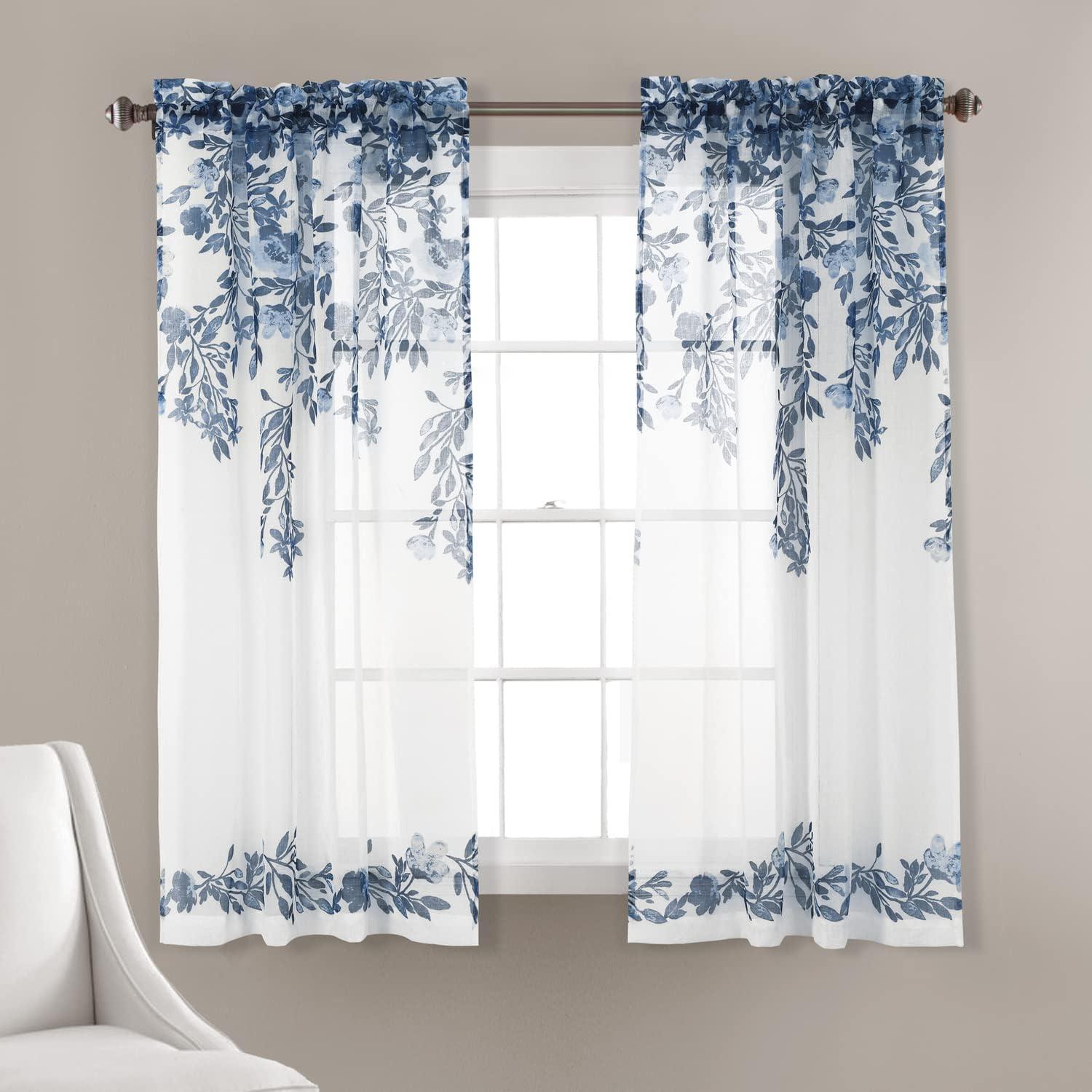 Polyester Sheer Curtain Pair (Set of 2)