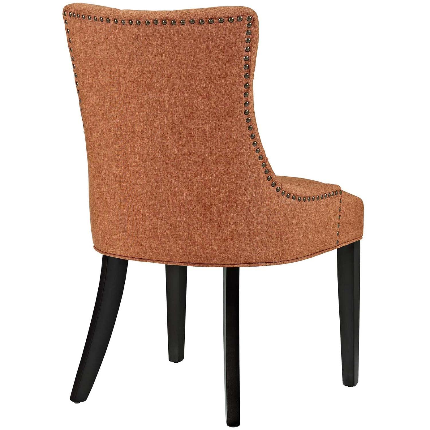 Modway Regent Dining Side Chair Fabric Set of 2 Orange