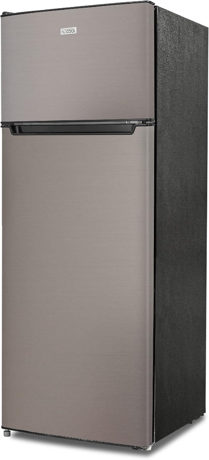 Compact Stainless Steel 7.7 cu. ft. Top-Freezer Refrigerator