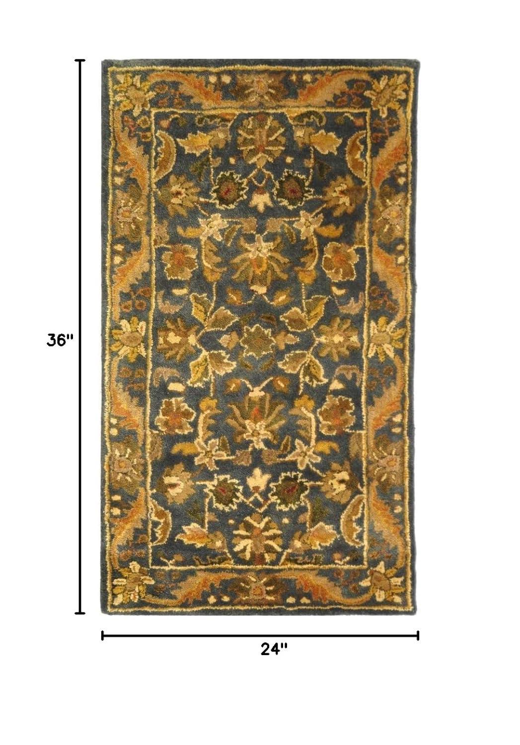 Antiquity AT52 Hand Tufted Indoor Accent Rug - Green/Gold - 2'x3' - Safavieh
